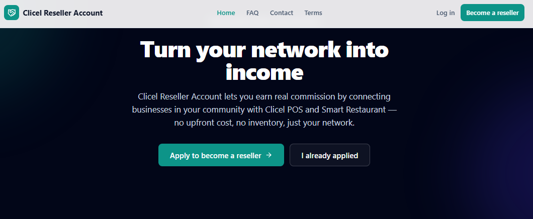 Clicel Reseller Account real product screenshot