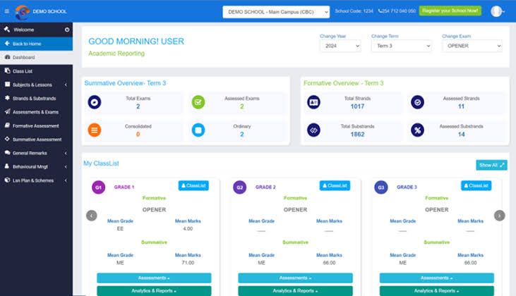 School Management System real product screenshot